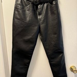 Free people cropped faux leather pants size 28